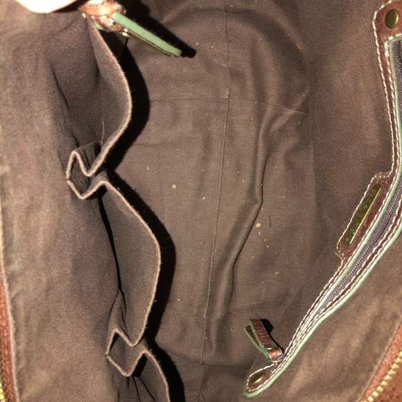 Isabella Fiore Studded Brown Leather Shoulder Bag - Picture 6 of 7